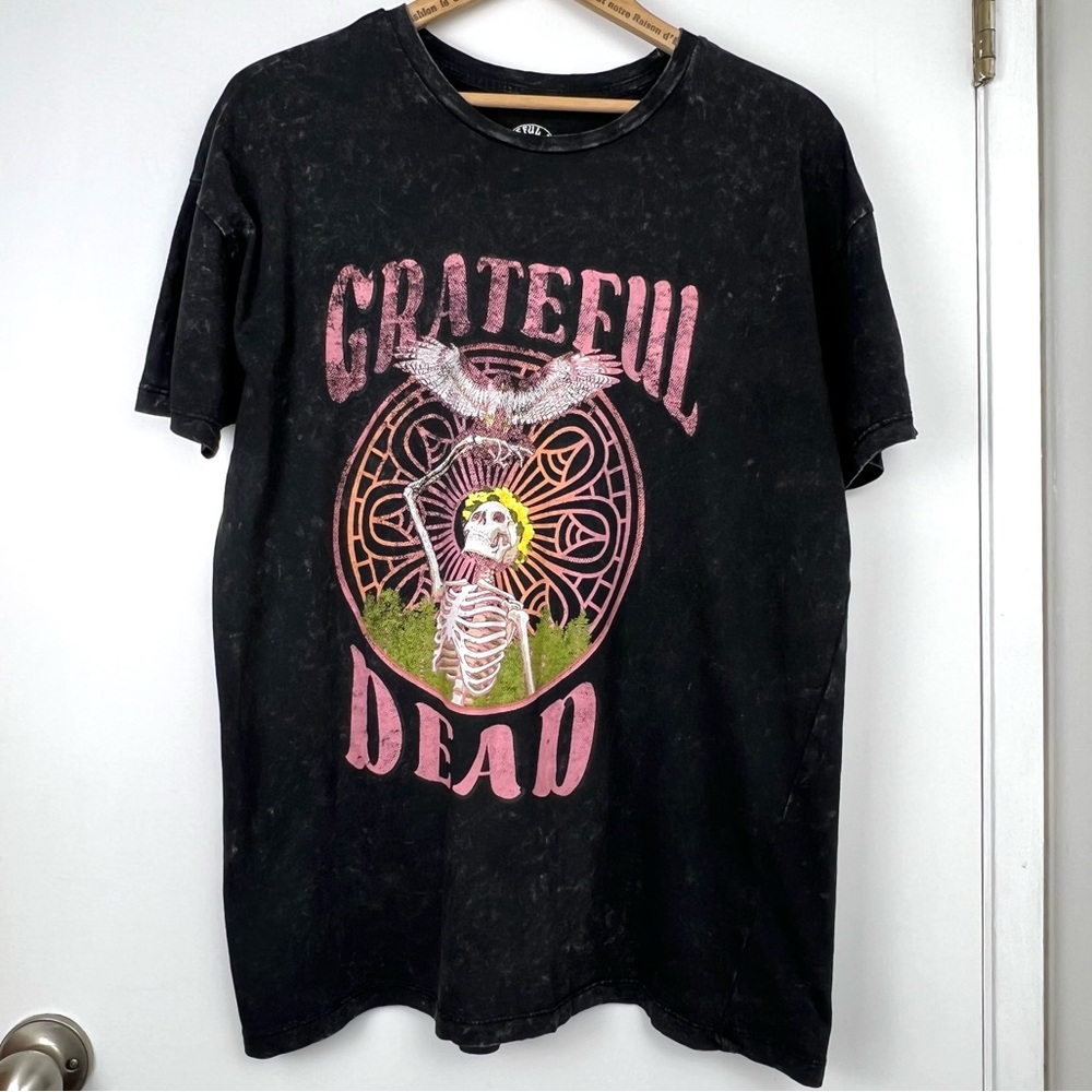 Grateful Dead Rock Graphic Tee Unisex size S Black Stonewash Music Festival